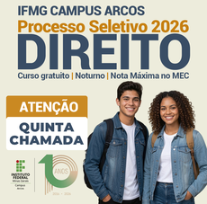 QUINTA CHAMADA | Processo Seletivo Direito 2026