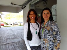 Pedagoga Márcia e professora Sandra