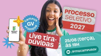 Processo Seletivo IFMG 2027_live tira-dúvidas