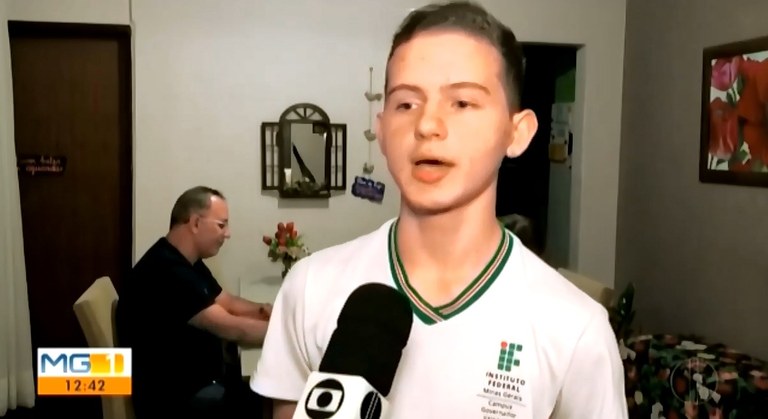 Estudante Pedro Lucas Dutra Braga no xadrez JEMG 2019