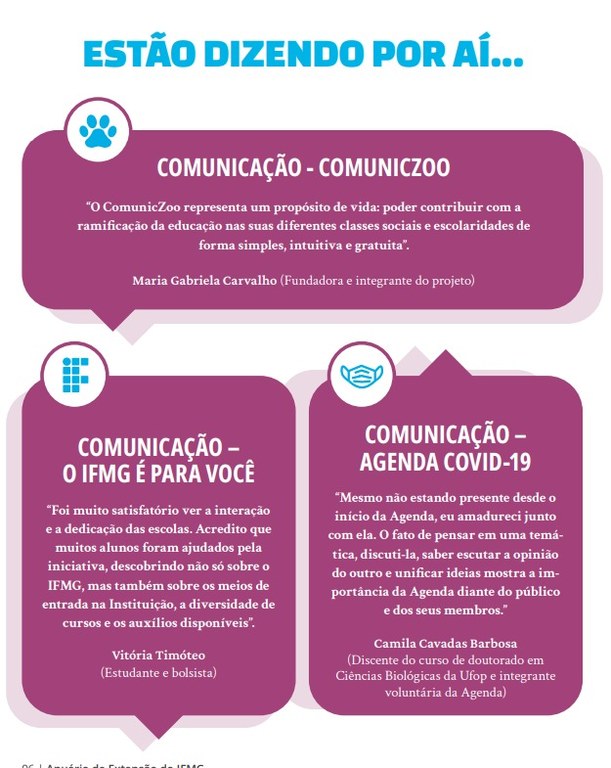 Anuário de Extensão_Depoimentos atestam a qualidade das ações.jpeg