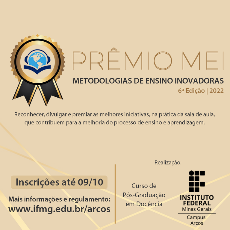 Prêmio MEI de Docência_IFMG_2022