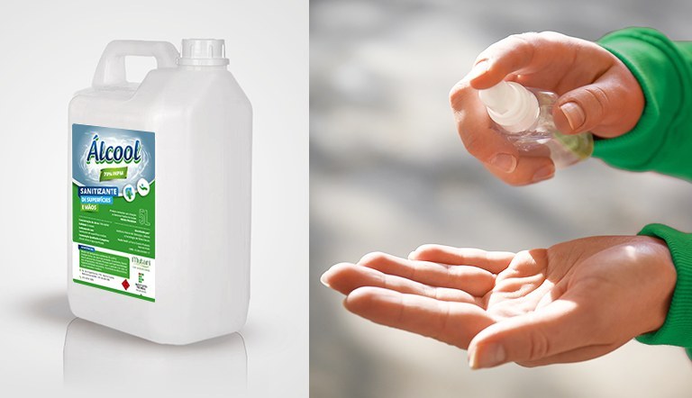 Doação de álcool 70% à rede pública de saúde