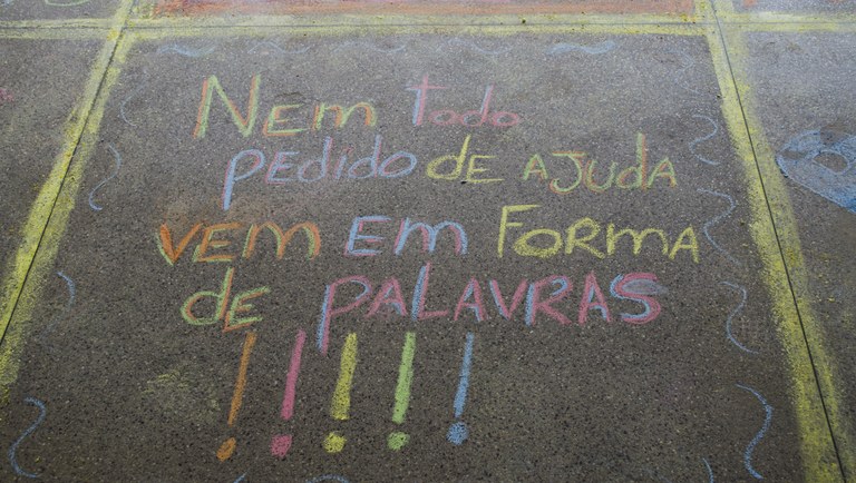 Intervenção artística Setembro AMARelo 2018