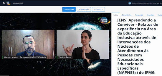 Pedagogo Marcelo Martins no Planeta IFMG
