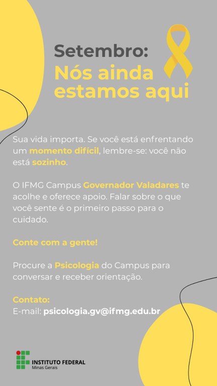Setembro Amarelo_IFMG-GV_2025