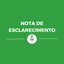 Nota de esclarecimento
