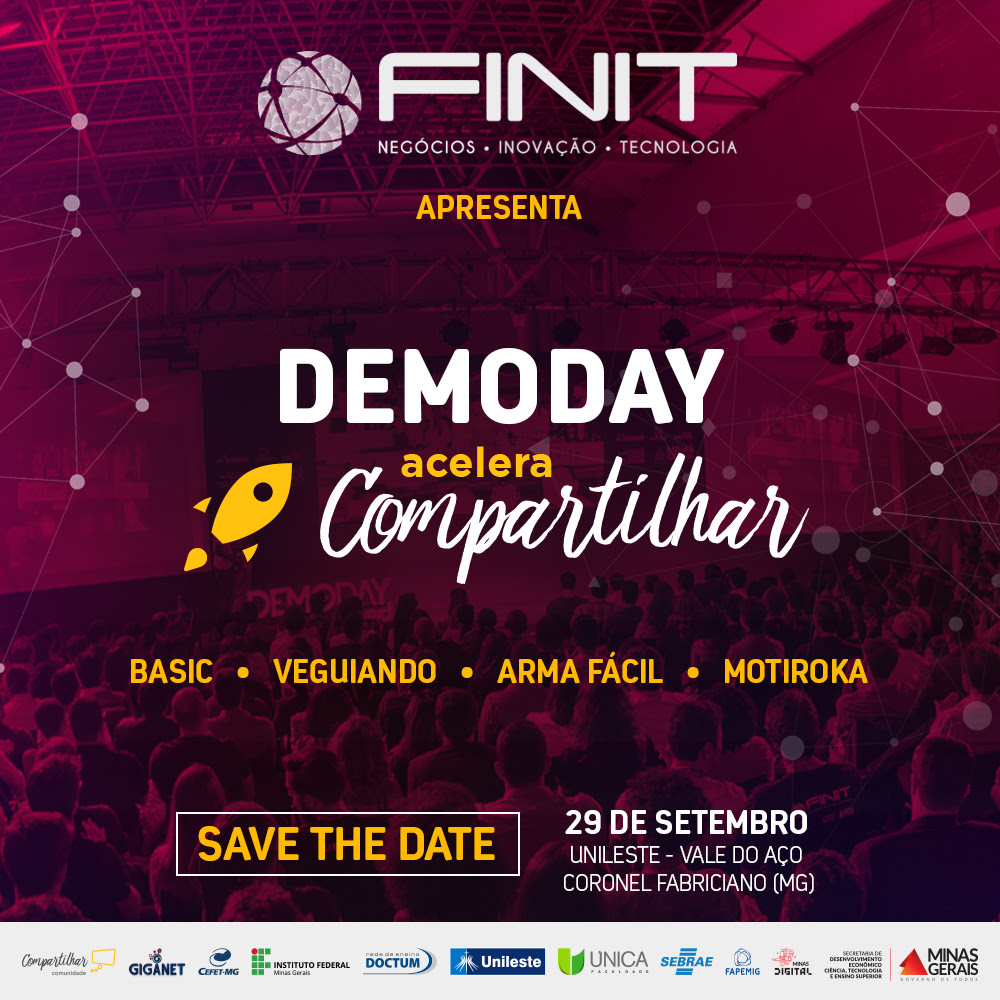 Participe do Demoday Acelera Compartilhar: apresentação de startups locais