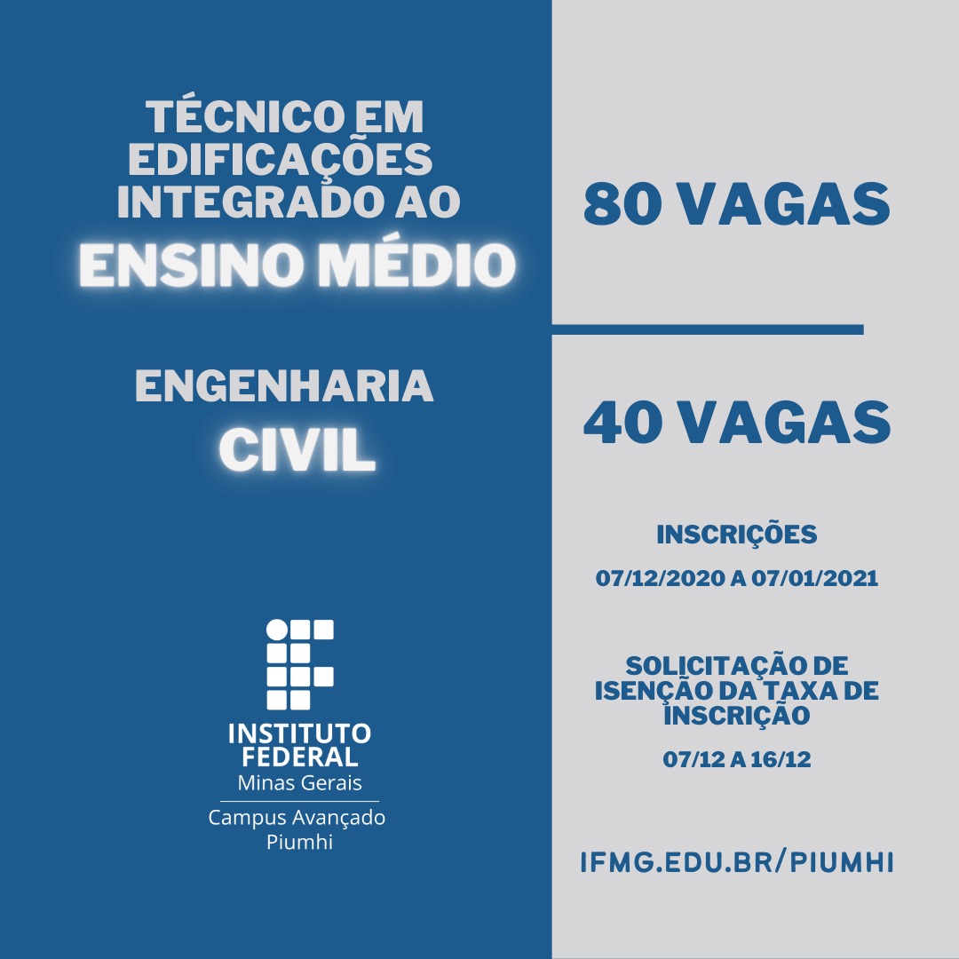 Vagas IFMG - Piumhi