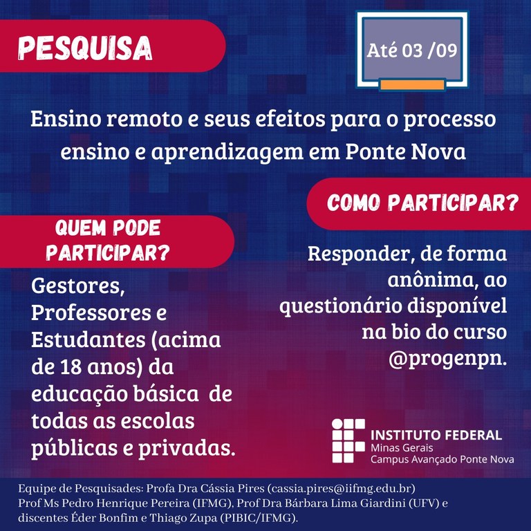 Pesquisa científica TPG