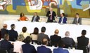 O presidente Luiz Inácio Lula da Silva participa de reunião com reitores das universidades federais do país e dos institutos federais de ensino, no Palácio do Planalto.