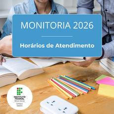 Confira os horários atualizados das monitorias para 2026 e aproveite este recurso de apoio ao seu aprendizado.