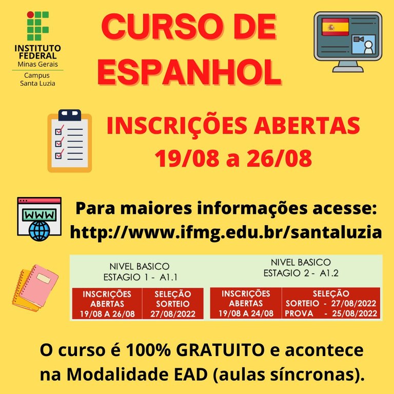 UEMA  Inscrições abertas para Curso de Espanhol – Básico I